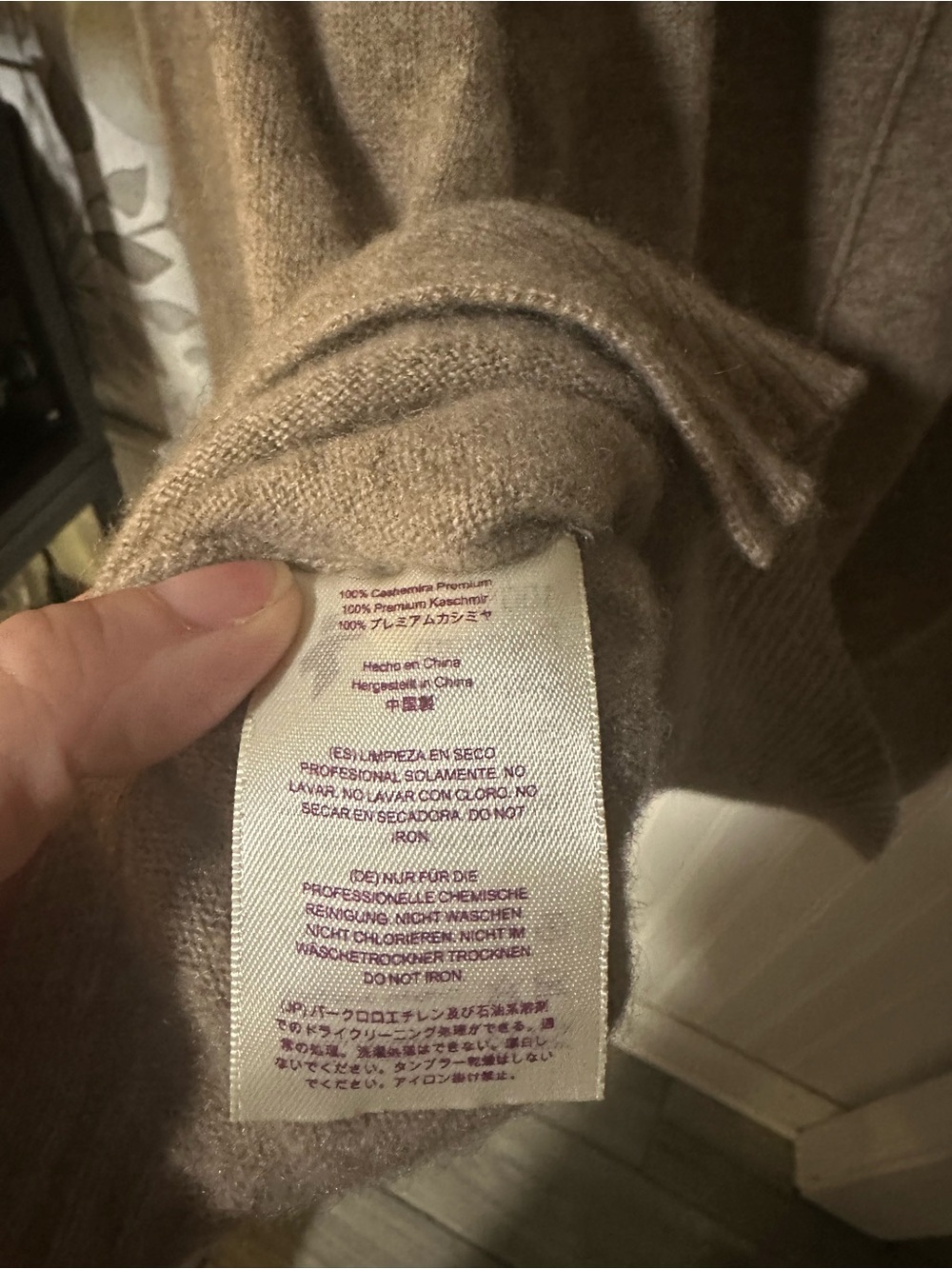 State Cashmere Taupe Turtleneck Sweater - L Wounded bird - Picture 6 of 6